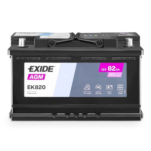 Batteria agm auto exide ah - agm, 80